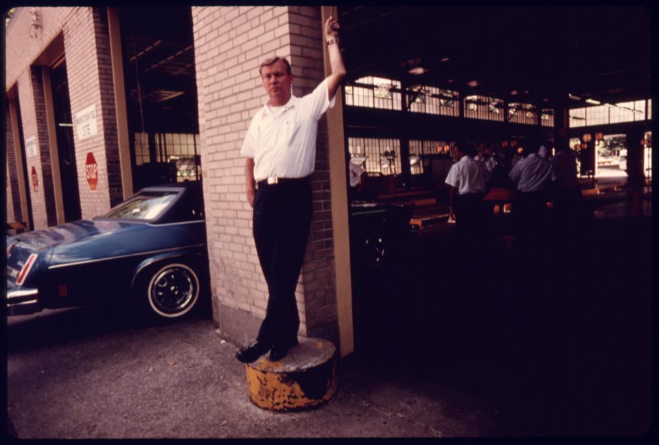 Auto Emission Inspection Station in Downtown Cincinnati Ohio...08-1975 (4265788127)