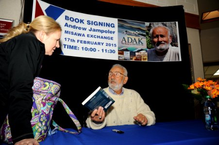 Author of 'Adak, The Rescue of Alfa Foxtrot 586' visits Misawa Air Base 150217-N-EC644-019