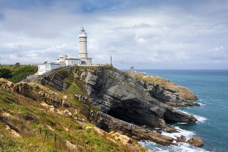 Lighthouse sea clouds
