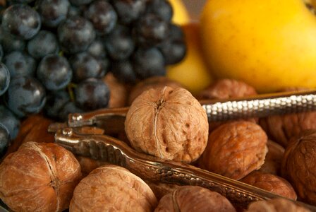 Apples nuts autumn fruits