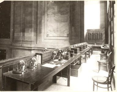 Automatic ticker apparatus, New York Stock Exchange. Central control station LCCN2013647237 photo