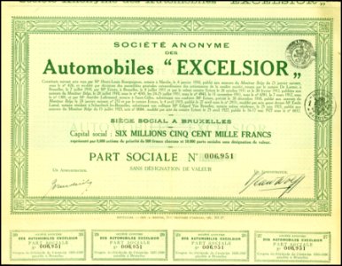 Automobiles Excelsion 1927