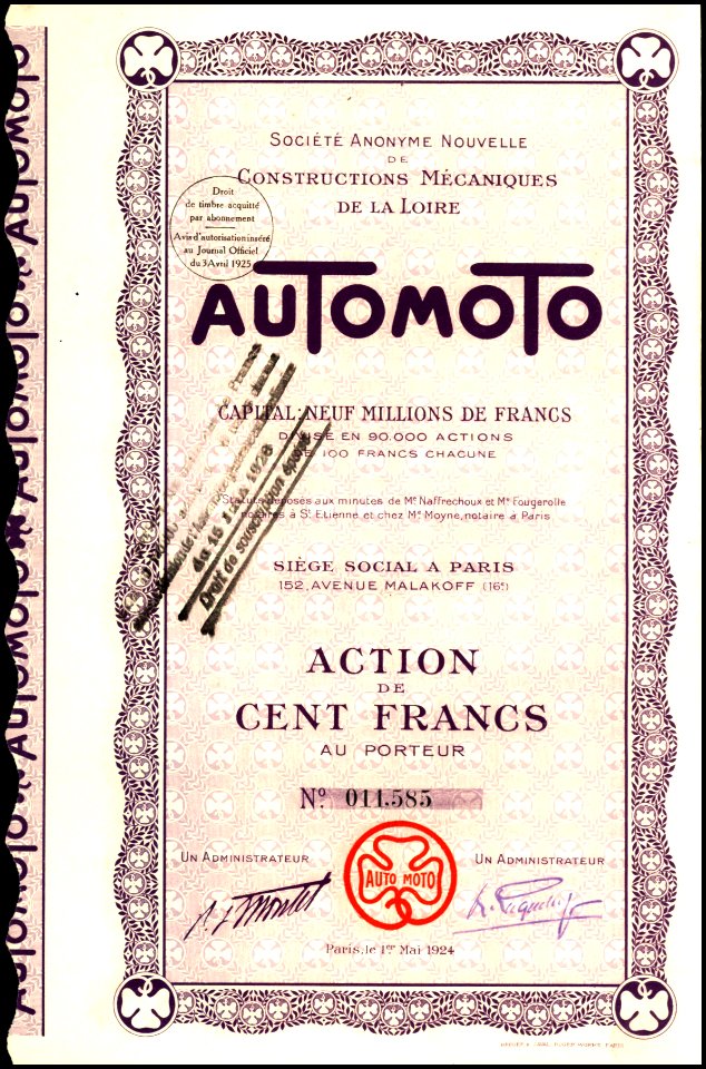 Automoto 1925 100 ff