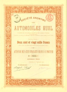 Automobiles Ruhl 1901 photo