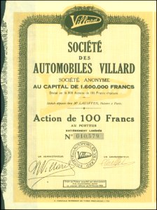 Automobiles Villard SA 1930