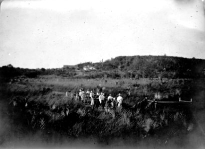 Avfärd från Amborovy. Datum, 1907 Ort, Amborovy, Madagaskar. Amborovy - SMVK - 021845