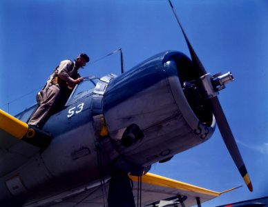Aviation cadet on OS2U at NAS Corpus Christi 1942