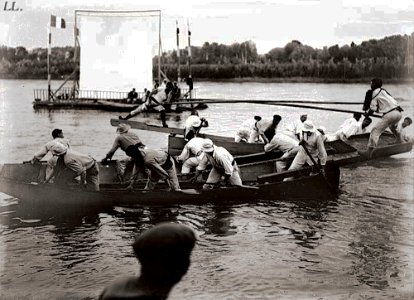 Avignon joute et cinéma en août 1908