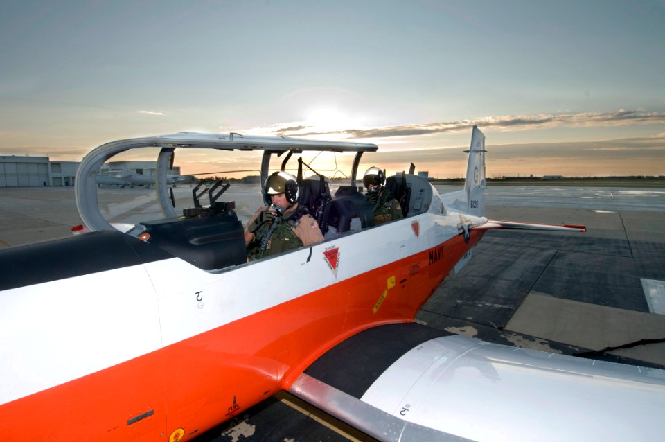 Aviators prepare to fly a T-6B Texan II. (8230251738)