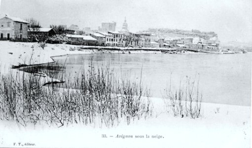 Avignon sous la neige