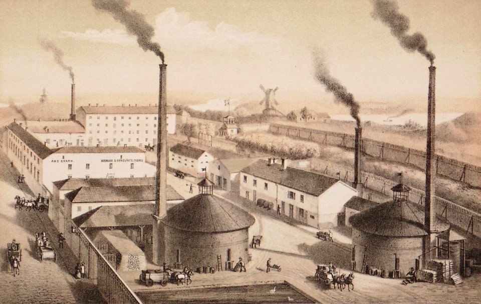 AW Friestedts Tekno-Kemiska Fabrik i Stockholm vid 1870-talet