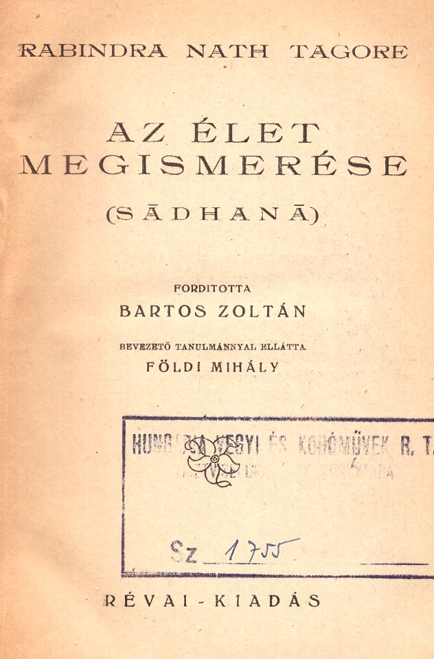 Az élet megismerése Rabindranáth Tagore