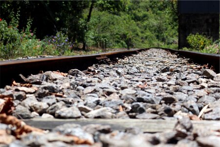 Railroad railway train tracks photo