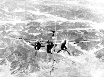 B-26B 452BW(L) bombing Korea 29May1951 photo