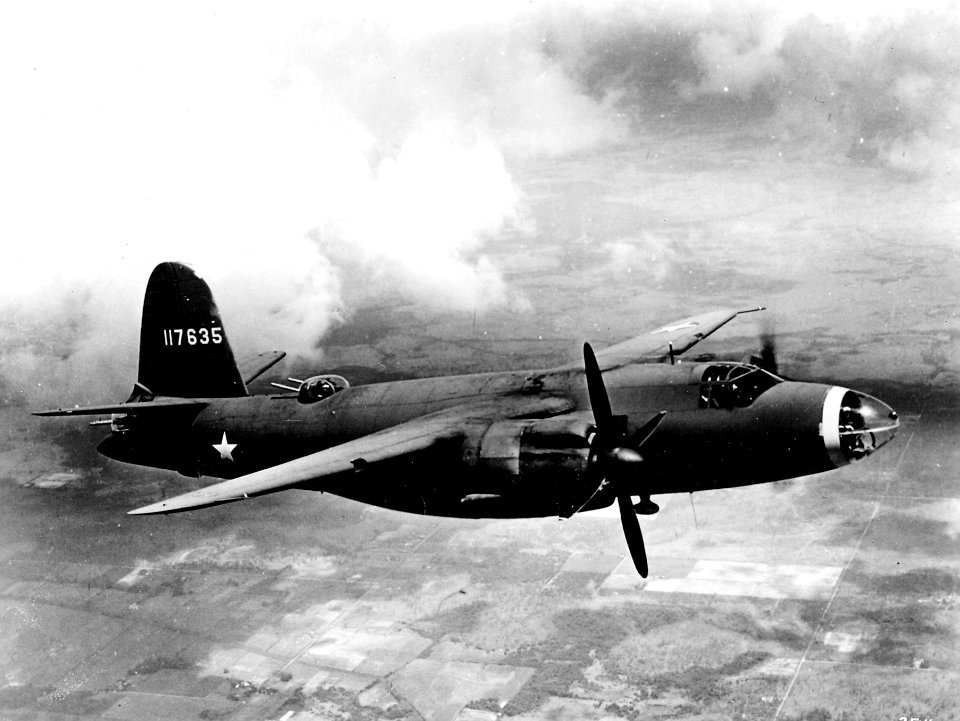 B-26B in flight near Myrtle Beach 1942