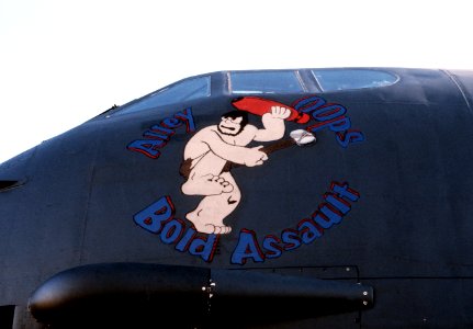 B-52 Alley Oops Bold Assault Nose Art