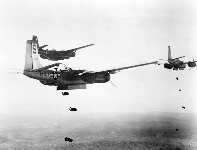 B-26s bombing Korea 18Oct1951 photo