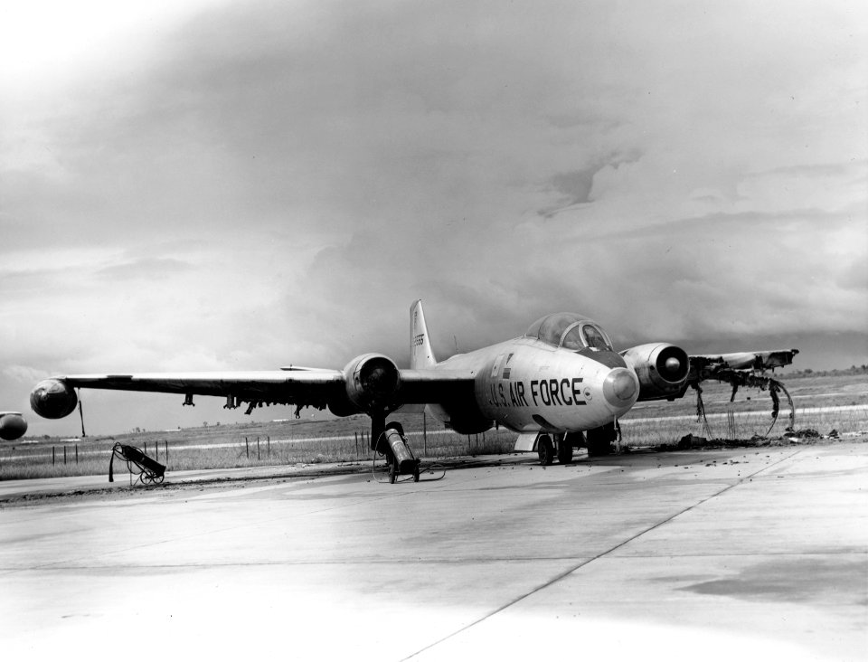 B-57 damaged at Bien Hoa