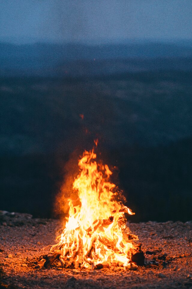 Bonfire campfire dark