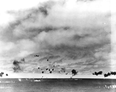 B5Ns attacking USS Yorktown (CV-5) at Midway 1942
