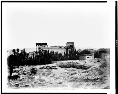 Baalbec. General view of ruins of Acropolis - Bonfils. LCCN93500457