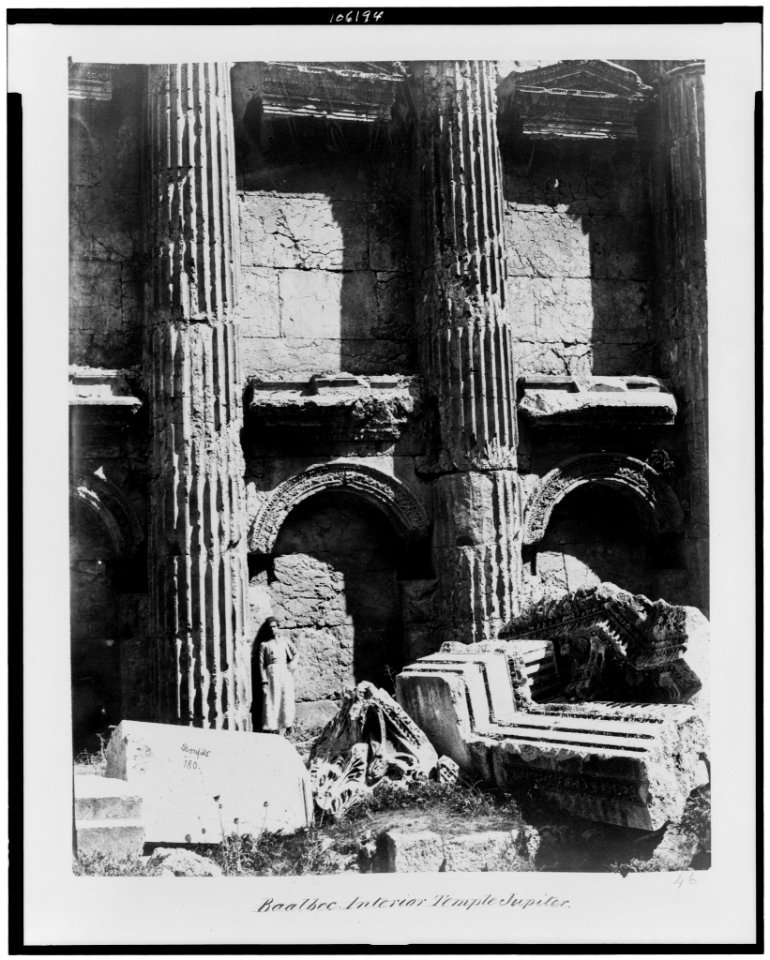 Baalbec. Interior of Temple Jupiter - Bonfils. LCCN93500473