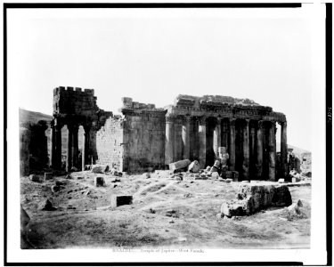 Baalbec. Temple of Jupiter - west facade - Bonfils. LCCN93500465