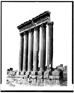Baalbec. Temple of the Sun. Aperistyle, no signs of a cella - Bonfils. LCCN92513449