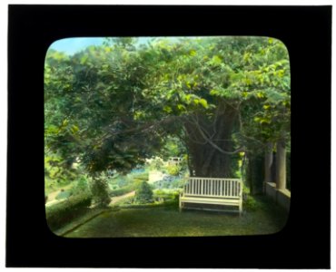 As You Like It, James Harper Poor House, 181 Main Street, East Hampton, New York. Bench above flower garden LCCN2008676095