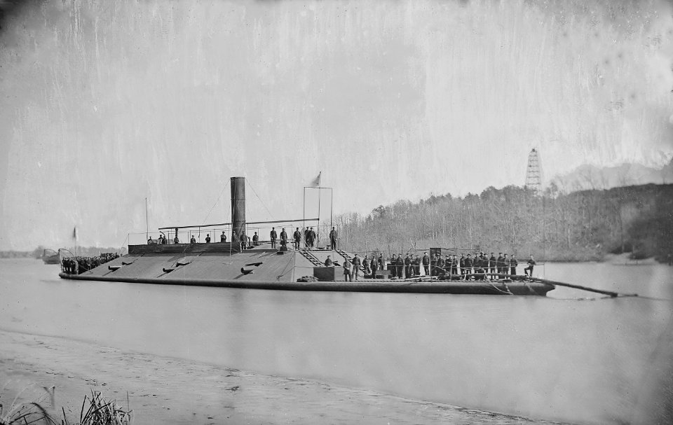 Atlanta (Confederate Ram) on James River after capture - NARA - 527533