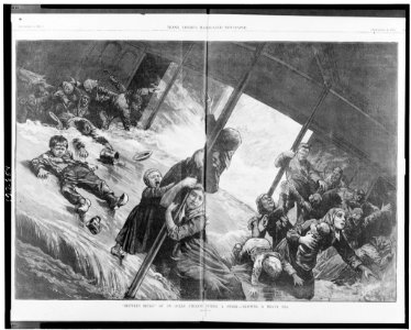 Between decks of an ocean steamer during a storm - Shipping a heavy sea LCCN99400225