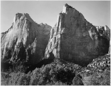 Court of the Patriarchs, Zion National Park, Utah, 1933 - 1942 - NARA - 520019