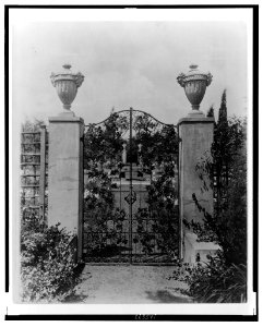 Beacon Hill House, Arthur Curtiss James house, Newport, Rhode Island. Gate with urns LCCN00651339