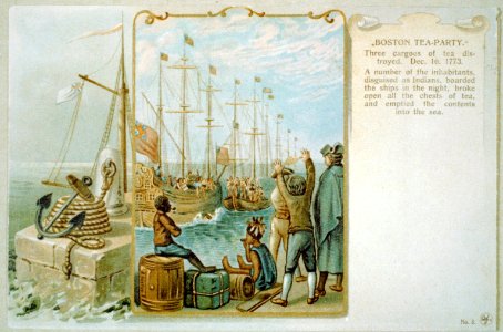 Boston tea-party. Three cargoes of tea destroyed. Dec. 16, 1773 LCCN2002719851