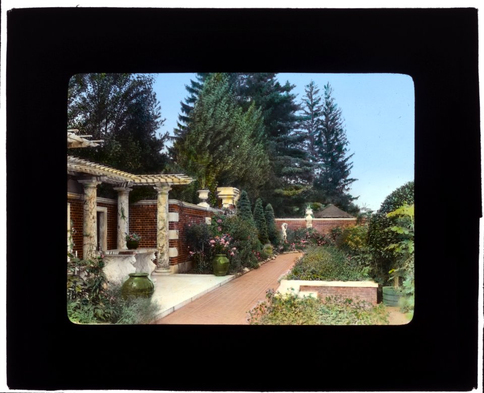 Brookside, William Hall Walker house, Brookside Road, Great Barrington, Massachusetts. Perennial Garden pergola steps LCCN2007685981
