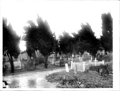 Campo Santo cemetery at Mission San Jose de Guadalupe, 1904 (CHS-4017)