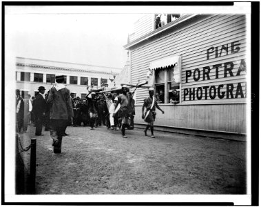 Cannibals carrying their master, World's Columbian Exposition, Chicago, Ill. LCCN93502486
