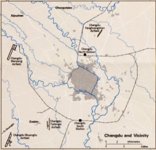 Chengdu and Vicinity in 1989 inset detail, from- Chengdu 1989 CIA (cropped)