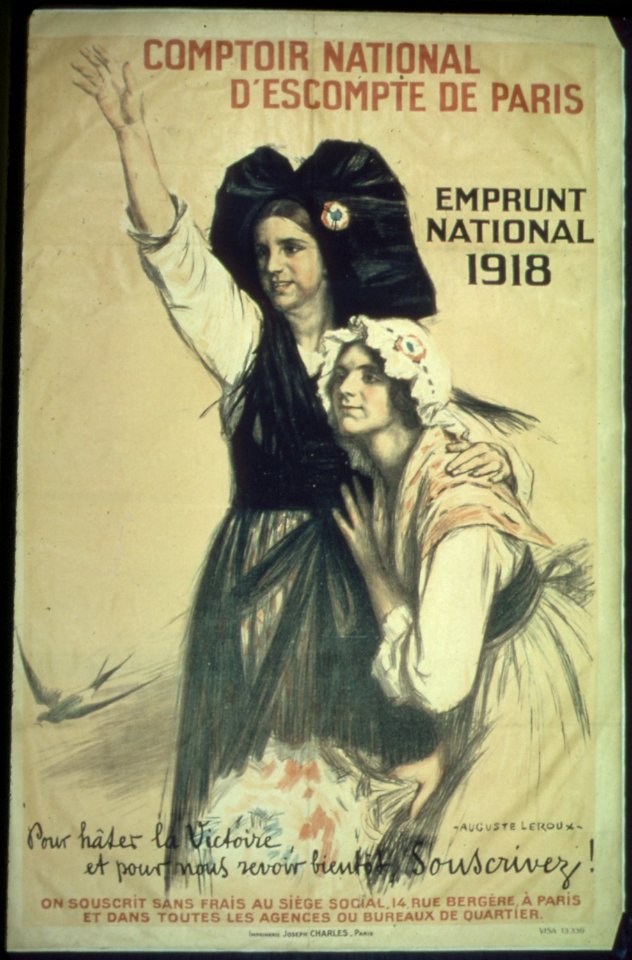 Comptoir National D'escompte De Paris. Emprunt National 1918. Pour haser la Victoire, et pour nous revoir bienot, Sousc - NARA - 512451
