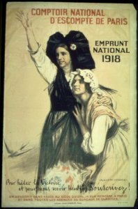 Comptoir National D'escompte De Paris. Emprunt National 1918. Pour haser la Victoire, et pour nous revoir bienot, Sousc - NARA - 512451