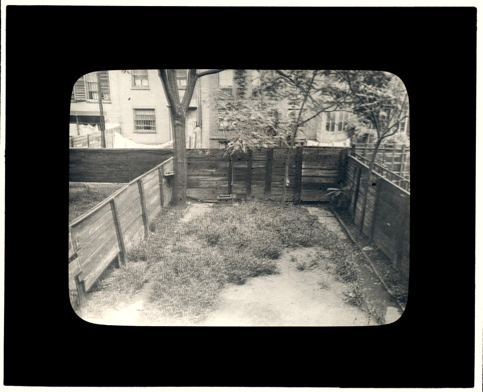 Flagstones, Charles Clinton Marshall house, 117 West 55th Street, New York, New York. Backyard before renovation LCCN2008675964