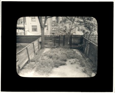 Flagstones, Charles Clinton Marshall house, 117 West 55th Street, New York, New York. Backyard before renovation LCCN2008675964