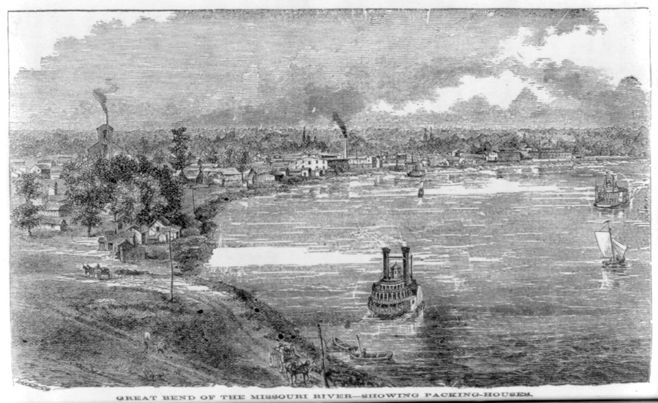 Great Bend of the Missouri River - showing packing-houses LCCN2007681582