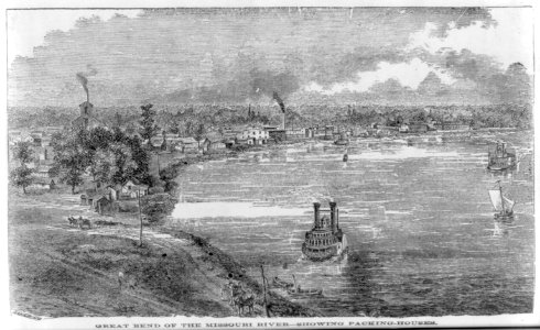 Great Bend of the Missouri River - showing packing-houses LCCN2007681582