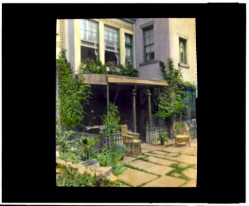 Flagstones, Charles Clinton Marshall house, 117 West 55th Street, New York, New York. Porch LCCN2008675959