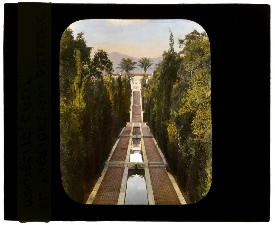 El Fureidis, James Waldron Gillespie house, Parra Grande Lane, Montecito, California. View from casino to house LCCN2007685000