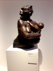 Femme de la race de Néandertal, de Louis Mascré et Aimé Rutot, 1909-1914, vue de profil