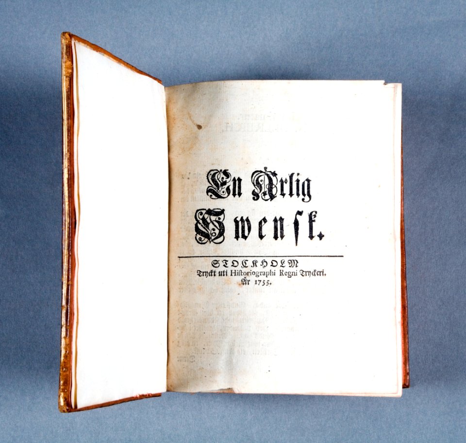 En ärlig svensk tryckt 1735 - Skoklosters slott - 86223