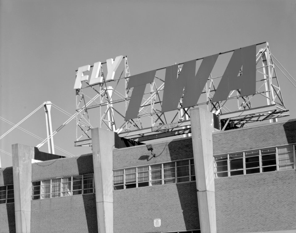 Fly TWA sign