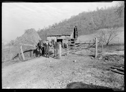Gaines McGlothin on his farm, R. F. D. ^2, Kingsport, Tenn. Like many of the Kingsport Press workers, McGlothin is a... - NARA - 532743
